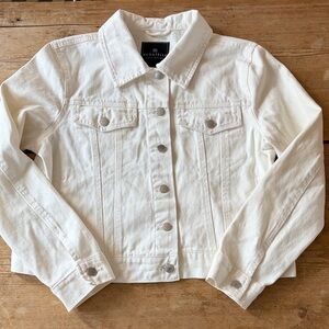 NWOT Women's White Denim Jeans Jacket